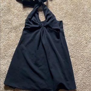 Formal Halter Black Mini Dress